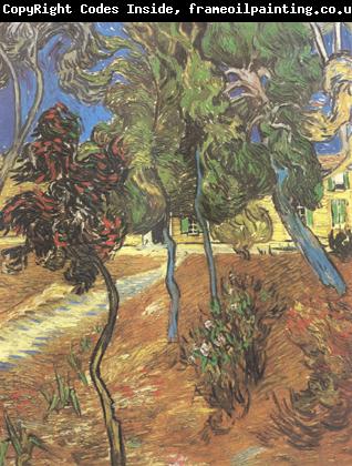 Vincent Van Gogh Trees in the Garden of Saint-Paul Hospital (nn04)